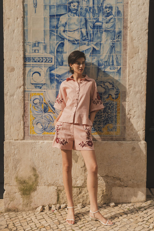 Camisa Manga Corta Inamorata Cherry Blush